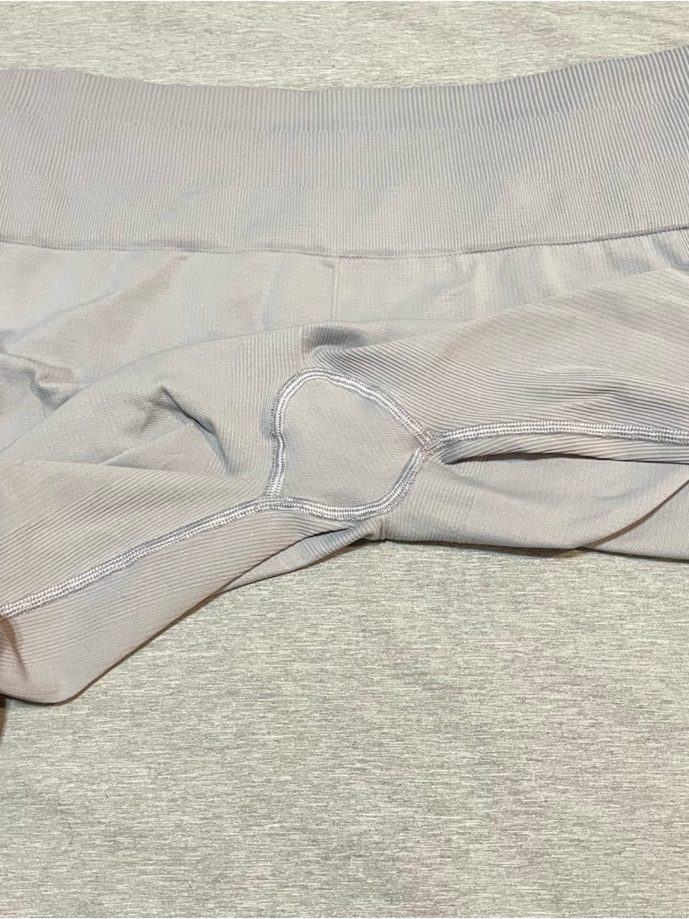 Lululemon Awakening Crop Leggings Gray Size 12 Ruched Mesh - Picture 5 of 11